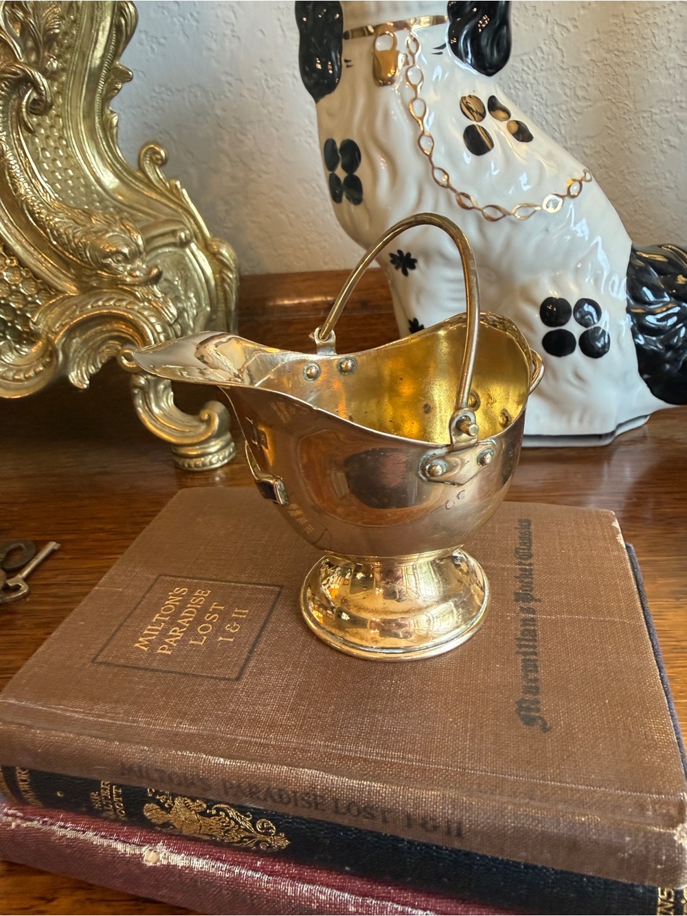 Vintage Brass Sugar Scuttle from England - Picture 9 of 13